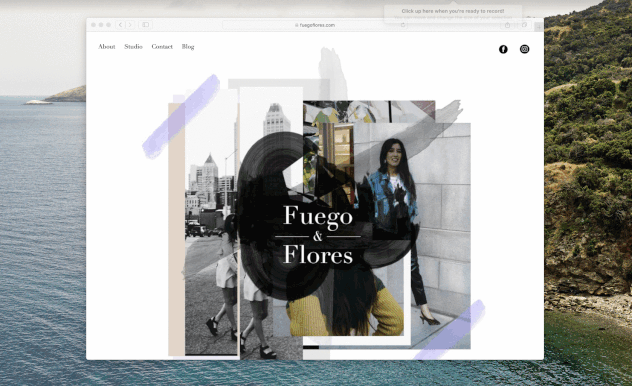 Fuego & Flores website